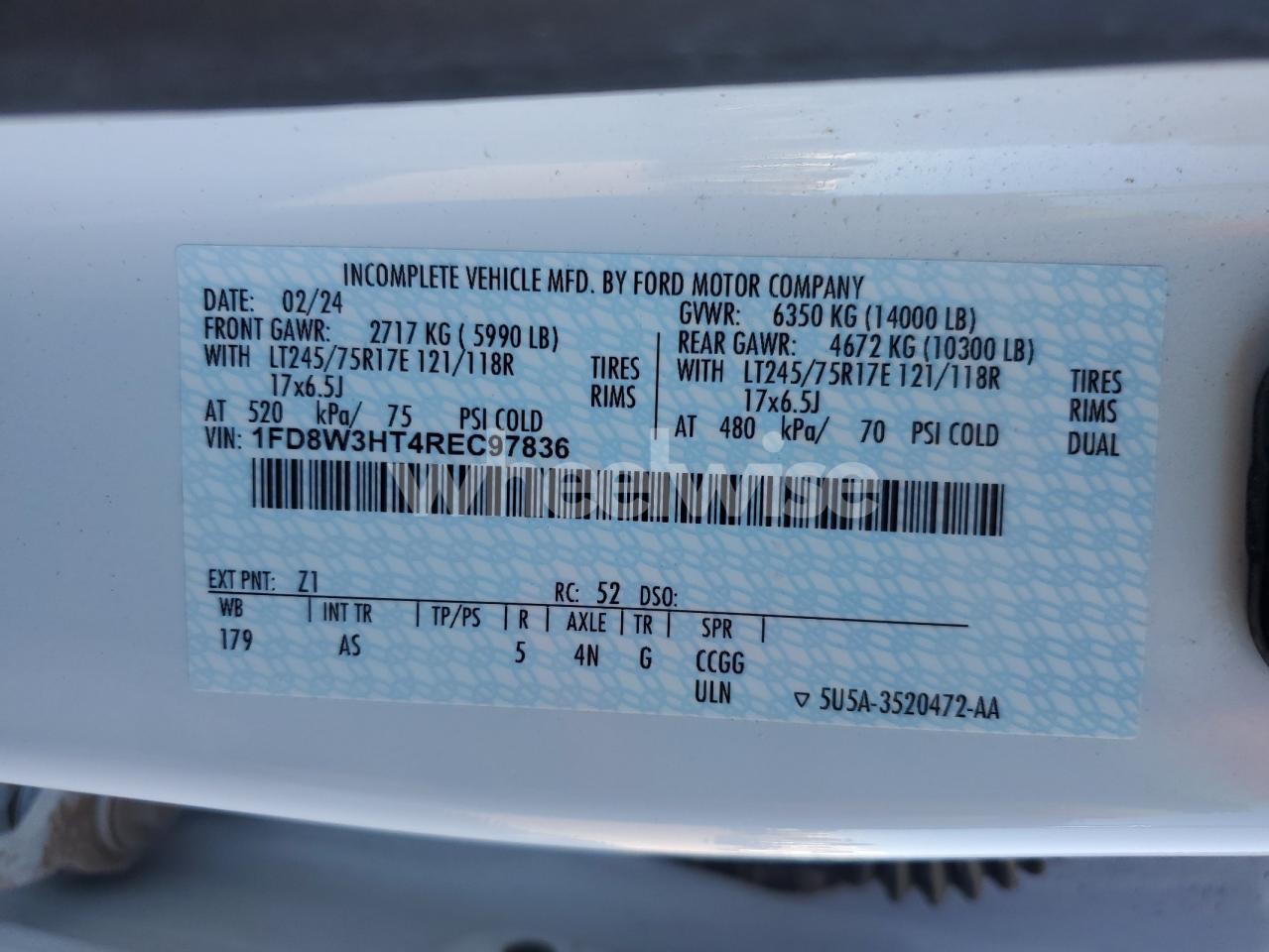 Photo 10 of 2024 FORD F350 SUPER DUTY (VIN 1FD8W3HT4REC97836)