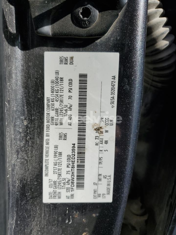 Photo 13 of 2017 FORD F350 SUPER DUTY (VIN 1FD8W3HT8HED23594)
