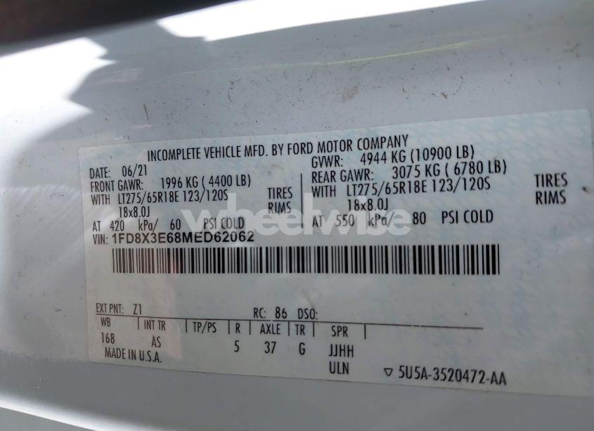 Photo 8 of 2021 Ford F-350 CHASSIS XL (VIN 1FD8X3E68MED62062)