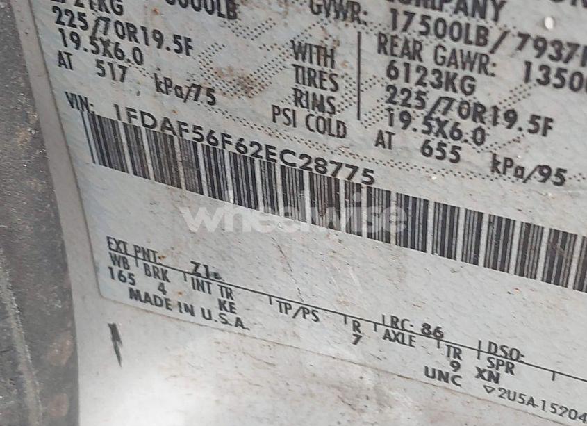 Photo 9 of 2002 Ford F-550 XL/XLT (VIN 1FDAF56F62EC28775)