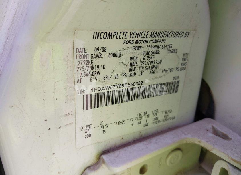 Photo 8 of 2008 Ford F-550 CHASSIS (VIN 1FDAW57Y88EE60352)