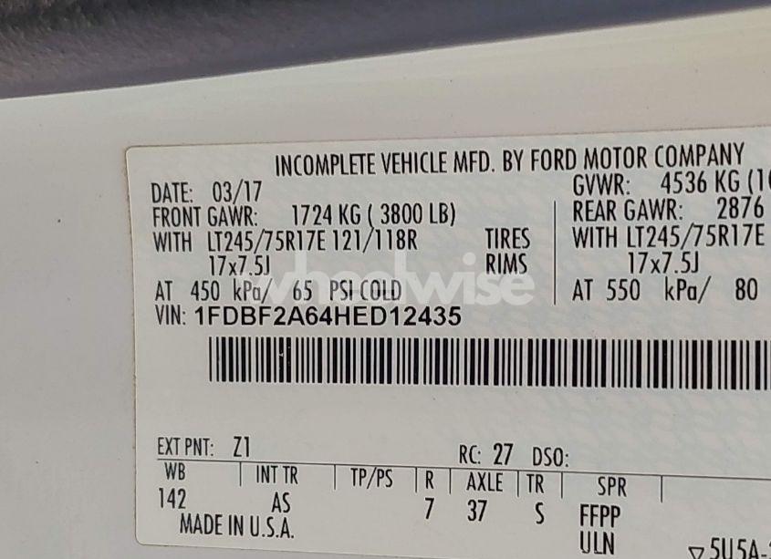 Photo 9 of 2017 Ford F-250 XL (VIN 1FDBF2A64HED12435)