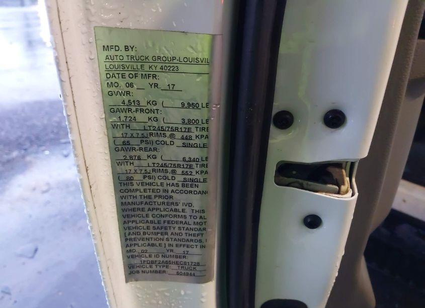 Photo 9 of 2017 Ford F-250 XL (VIN 1FDBF2A65HEC81728)