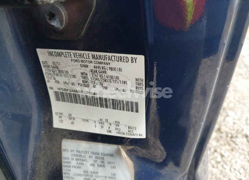 Photo 9 of 2011 Ford F-250 XL (VIN 1FDBF2A66BEC76240)