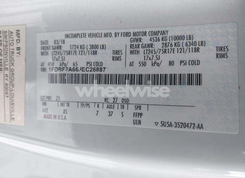 Photo 9 of 2018 Ford F-250 XL (VIN 1FDBF2A66JEC26887)