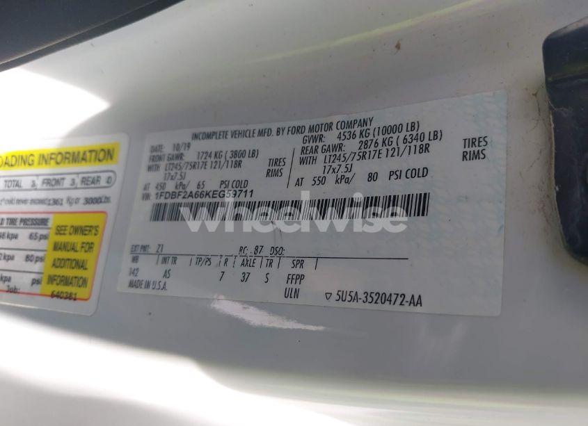 Photo 9 of 2019 Ford F-250 XL (VIN 1FDBF2A66KEG59711)