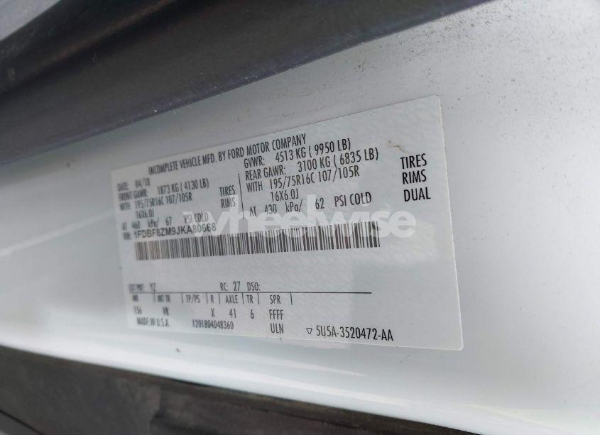 Photo 9 of 2018 Ford Transit-350 CAB (VIN 1FDBF8ZM9JKA80668)