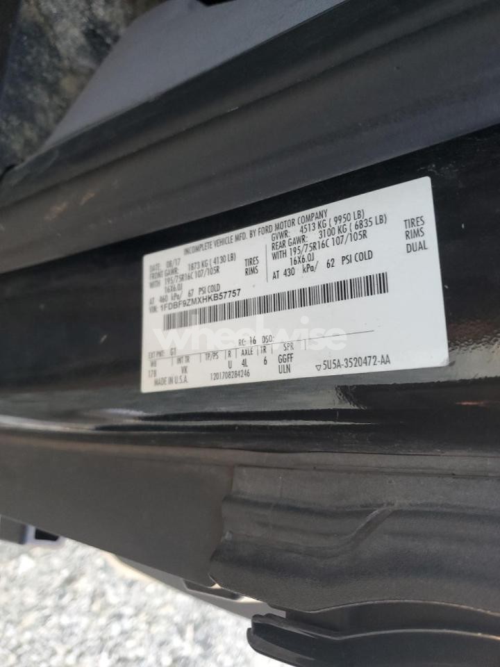 Photo 13 of 2017 FORD TRANSIT BOX TRUCK (VIN 1FDBF9ZMXHKB57757)