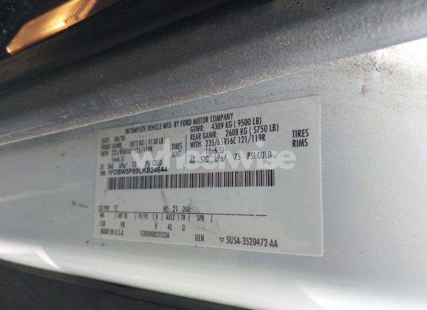 Photo 9 of 2020 Ford Transit-350 CUTAWAY (VIN 1FDBW5P89LKB24644)