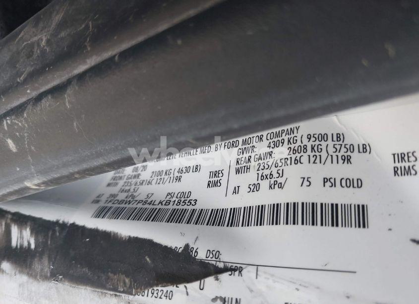 Photo 9 of 2020 Ford T-350 N/A (VIN 1FDBW7P84LKB18553)