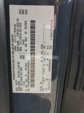 2021 FORD TRANSIT T-350 HD (VIN 1FDDF6P81MKA55223) main photo