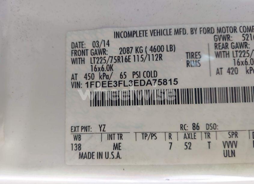 Photo 8 of 2014 Ford E-350 CUTAWAY (VIN 1FDEE3FL3EDA75815)