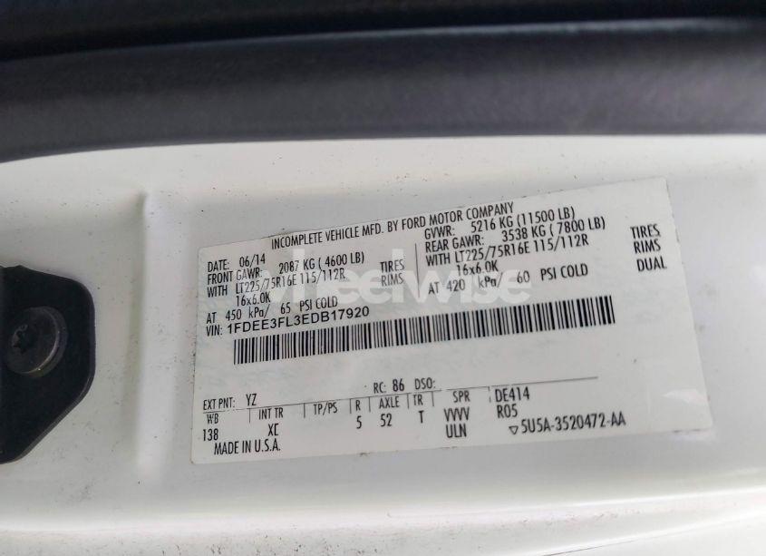 Photo 9 of 2014 Ford E-350 CUTAWAY (VIN 1FDEE3FL3EDB17920)