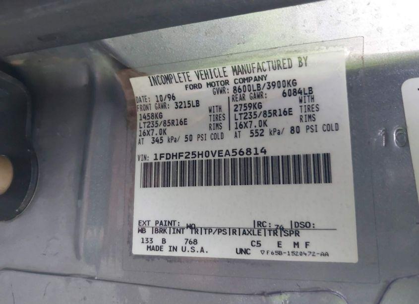 Photo 8 of 1997 Ford F250 N/A (VIN 1FDHF25H0VEA56814)