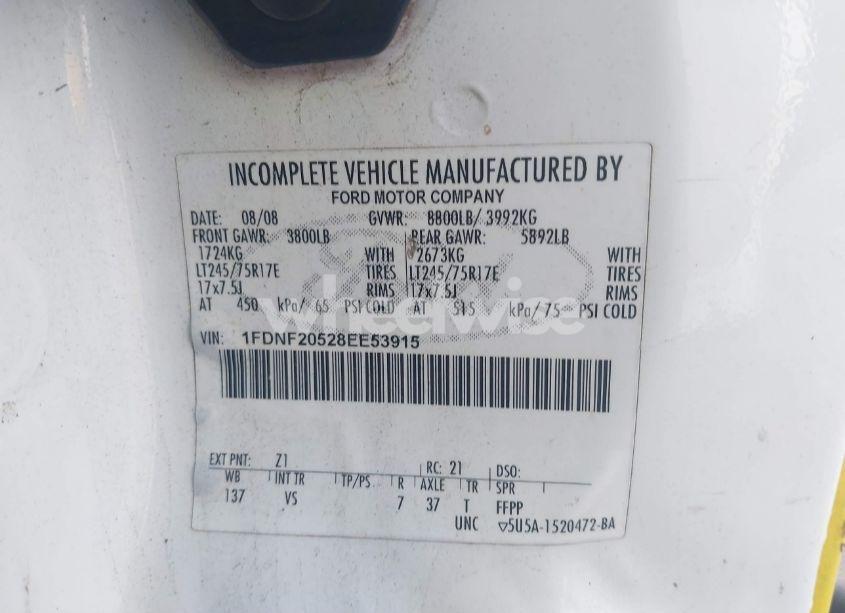 Photo 9 of 2008 Ford F-250 XL/XLT (VIN 1FDNF20528EE53915)