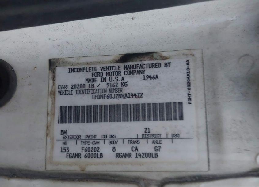 Photo 8 of 1992 Ford F600 N/A (VIN 1FDNF60J2NVA14472)