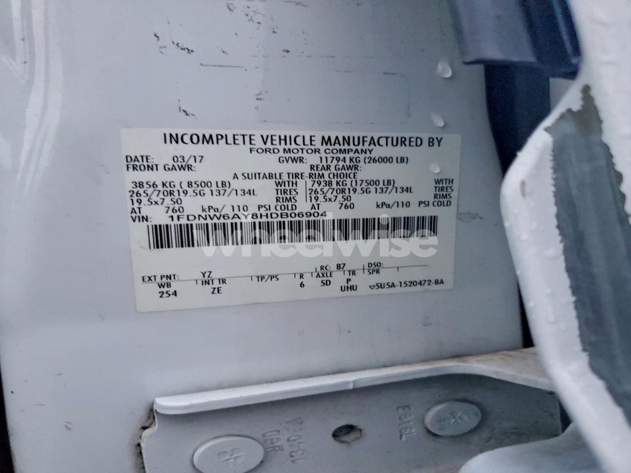 Photo 10 of 2017 FORD F650 ROLLBACK TRUCK (VIN 1FDNW6AY8HDB06904)