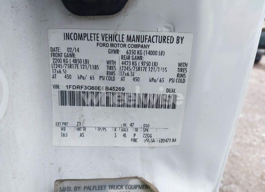 Photo 8 of 2014 Ford F-350 CHASSIS XL (VIN 1FDRF3G60EEB45269)