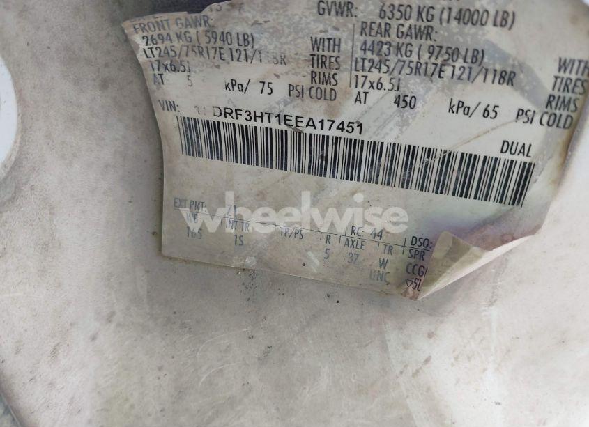 Photo 8 of 2014 Ford F-350 CHASSIS XL (VIN 1FDRF3HT1EEA17451)