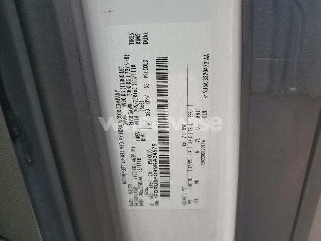 2022 FORD TRANSIT T-350 HD (VIN 1FDRU6PG9NKA34575) main photo