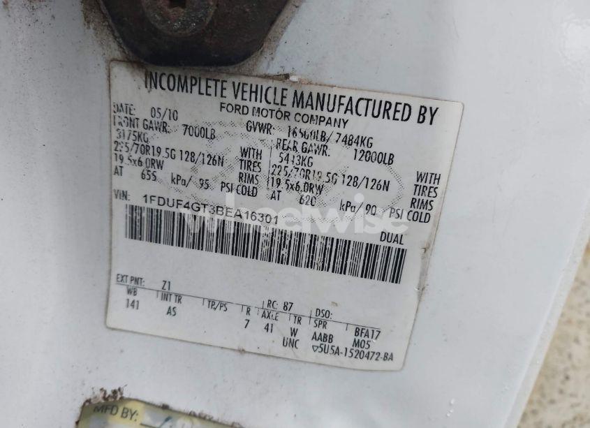 Photo 8 of 2011 Ford F-450 CHASSIS XL (VIN 1FDUF4GT3BEA16301)