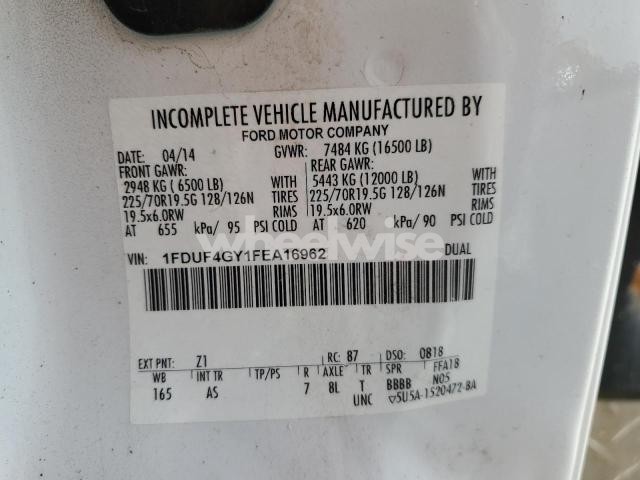 Photo 12 of 2015 FORD F450 SUPER DUTY N/A (VIN 1FDUF4GY1FEA16962)