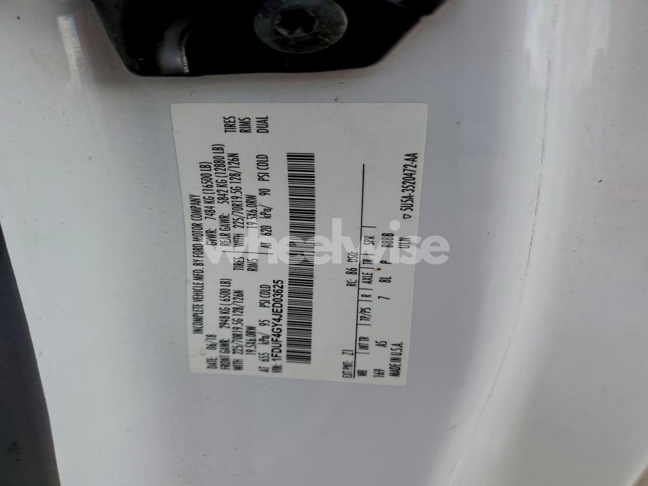 Photo 12 of 2018 FORD F450 SUPER DUTY FLATBED TRUCK (VIN 1FDUF4GY4JED03625)