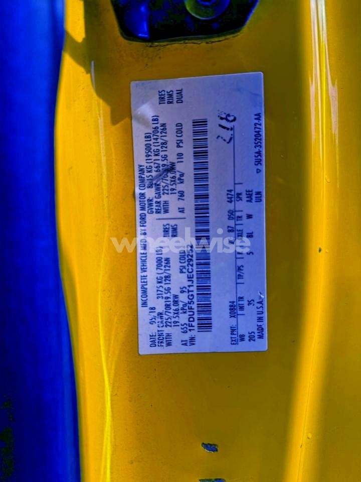 Photo 10 of 2018 FORD F550 SUPER DUTY (VIN 1FDUF5GT1JEC29252)