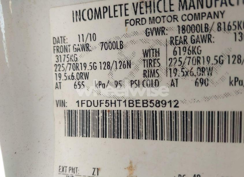 Photo 8 of 2011 Ford F-550 CHASSIS XL (VIN 1FDUF5HT1BEB58912)