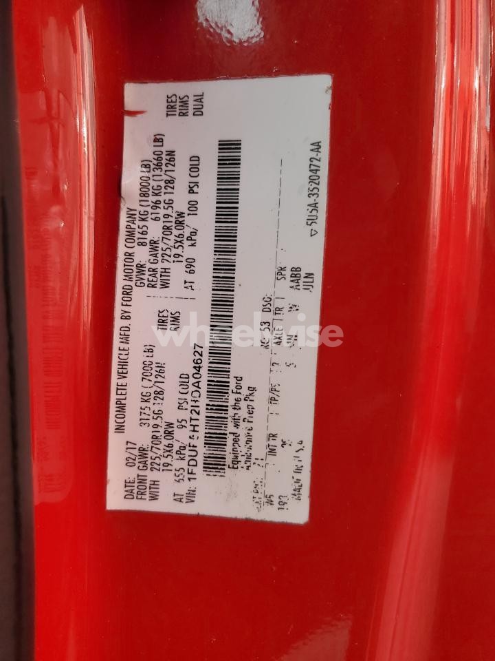 Photo 12 of 2017 FORD F550 AMBULANCE (VIN 1FDUF5HT2HDA04627)