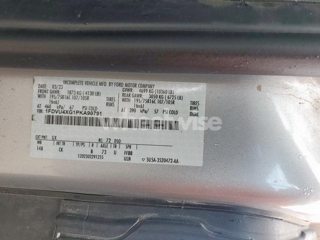 Photo 13 of 2023 FORD TRANSIT T-350 HD (VIN 1FDVU4XG1PKA90791)