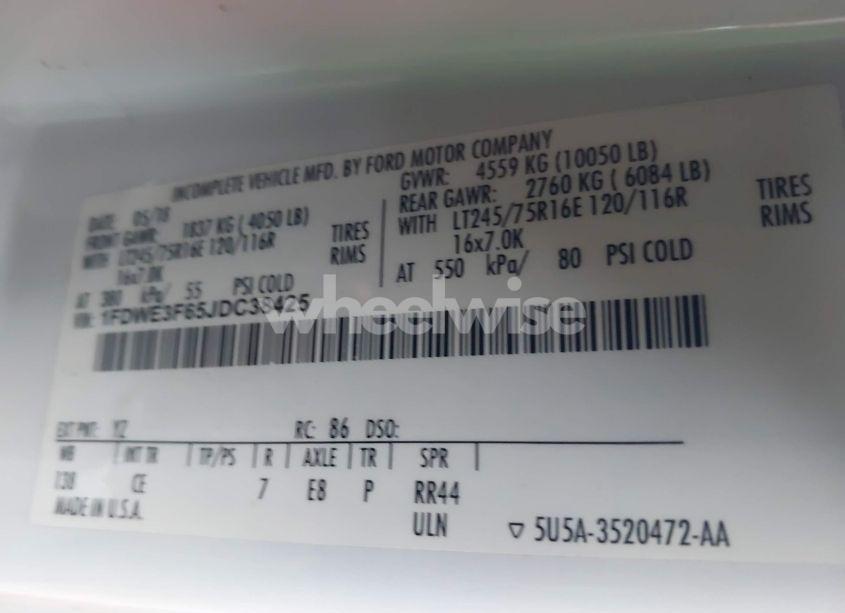 Photo 8 of 2018 Ford E-350 CUTAWAY (VIN 1FDWE3F65JDC38425)