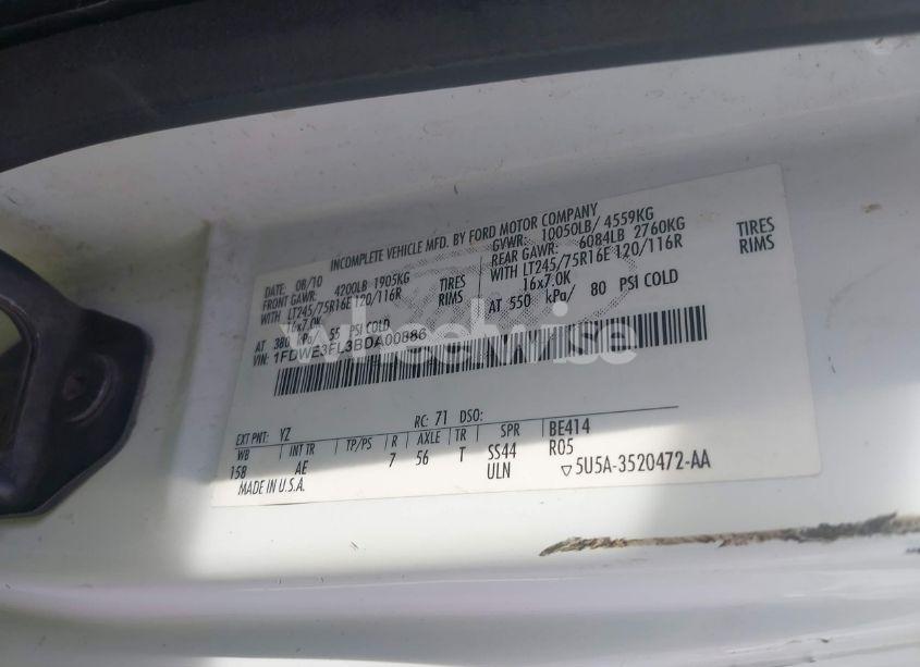 Photo 8 of 2011 Ford E-350 CUTAWAY (VIN 1FDWE3FL3BDA00886)