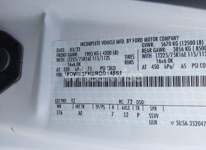 Photo 8 of 2024 Ford E-350 CUTAWAY (VIN 1FDWE3FN6RDD14561)