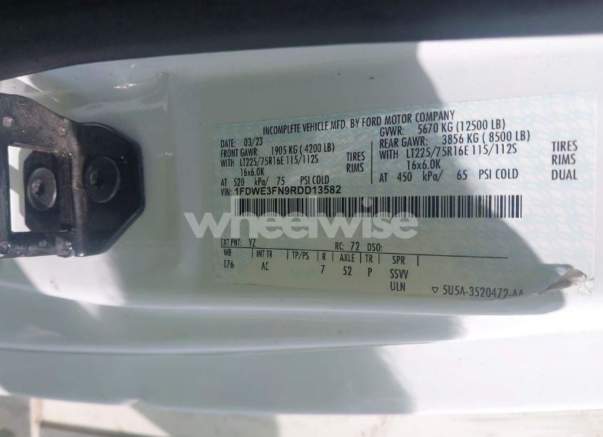 Photo 8 of 2024 Ford E-350 CUTAWAY (VIN 1FDWE3FN9RDD13582)