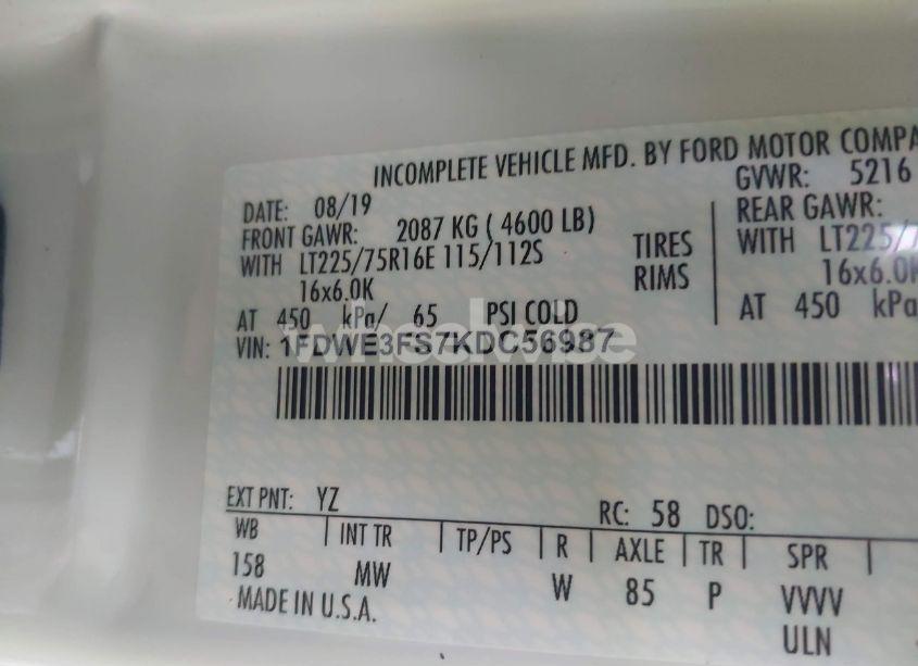 Photo 9 of 2019 Winnebago Spirit (VIN 1FDWE3FS7KDC56987)