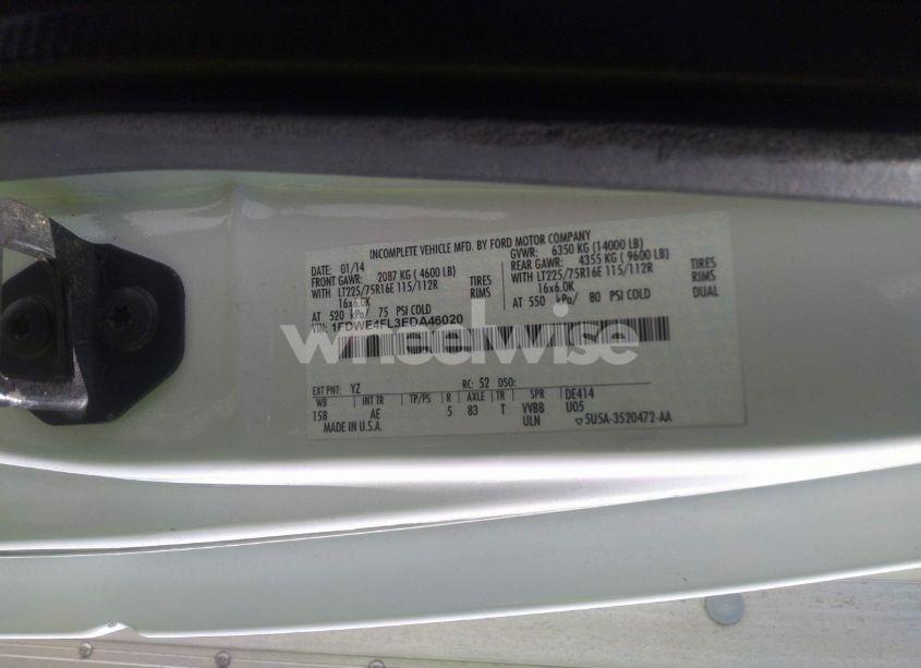 Photo 8 of 2014 Ford Econoline E450 SUPER DUTY CUTWY VAN (VIN 1FDWE4FL3EDA46020)