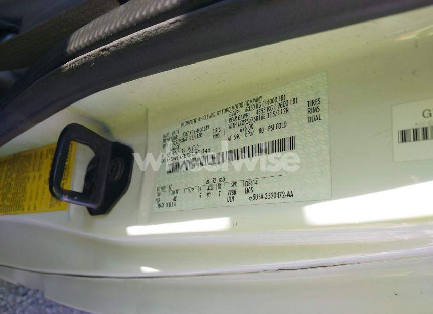 Photo 8 of 2014 Ford Econoline E450 SUPER DUTY CUTWY VAN (VIN 1FDWE4FLXEDA51344)