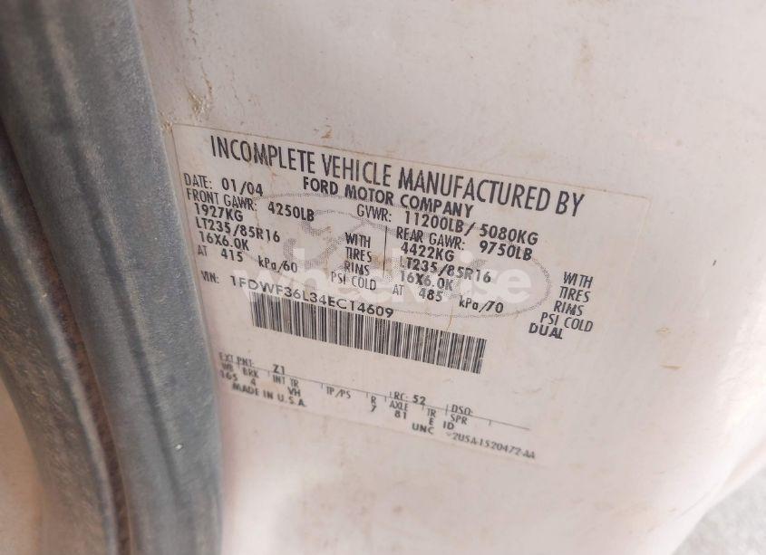 Photo 8 of 2004 Ford F-350 XL/XLT (VIN 1FDWF36L34EC14609)