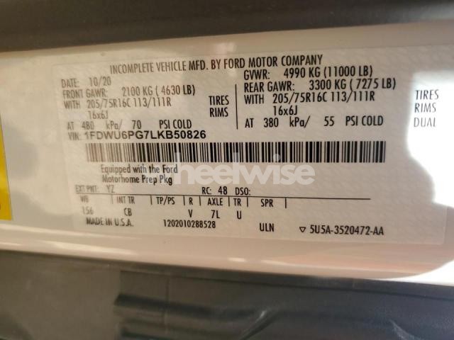 Photo 10 of 2020 FORD TRANSIT T-350 HD (VIN 1FDWU6PG7LKB50826)