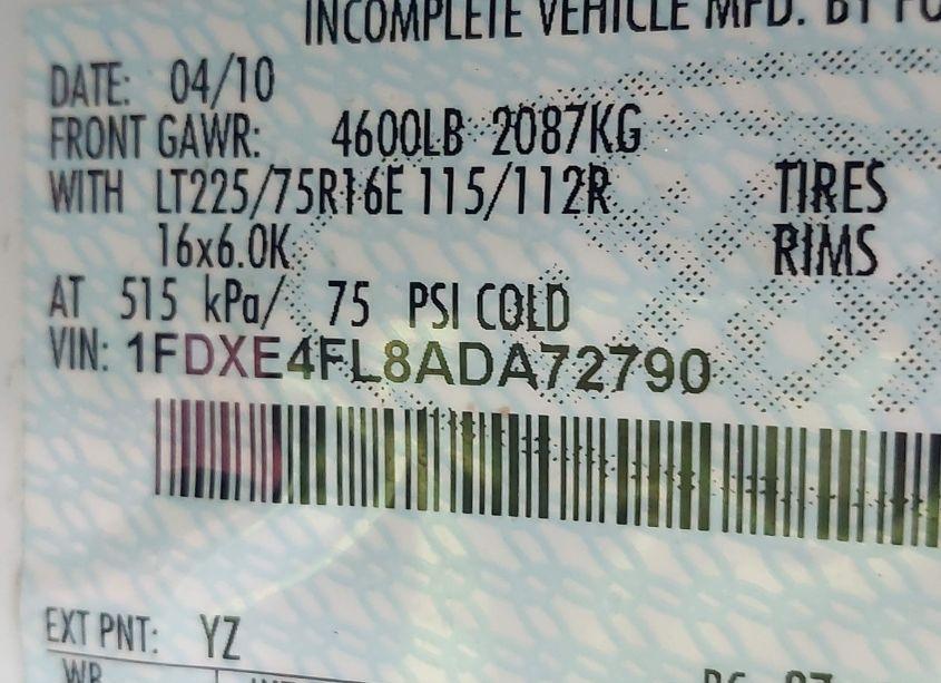 Photo 8 of 2010 Ford E-450 CUTAWAY (VIN 1FDXE4FL8ADA72790)