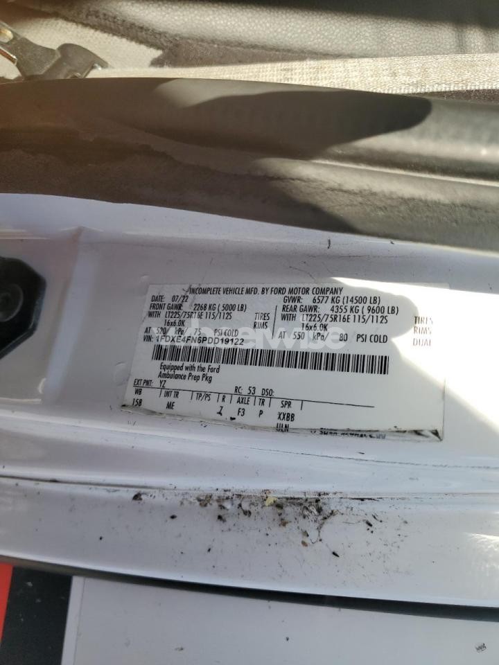 Photo 12 of 2023 FORD E450 AMBULANCE (VIN 1FDXE4FN6PDD19122)