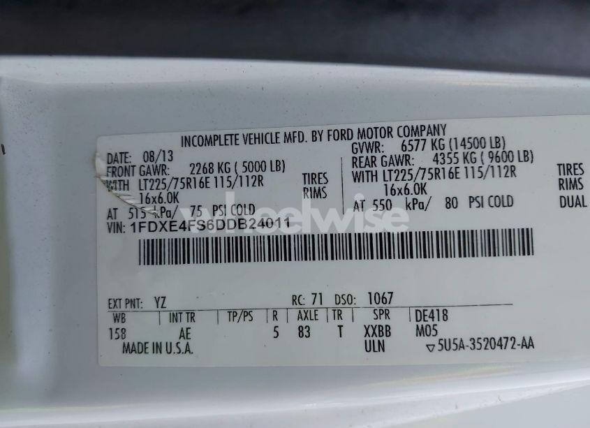 Photo 8 of 2013 Ford E-450 CUTAWAY (VIN 1FDXE4FS6DDB24011)