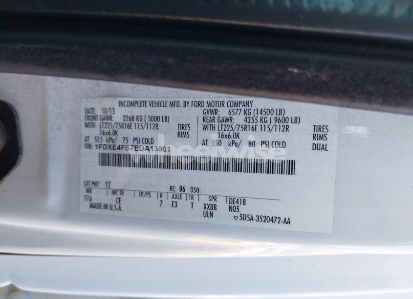 Photo 8 of 2014 Ford E-450 CUTAWAY (VIN 1FDXE4FS7EDA13081)