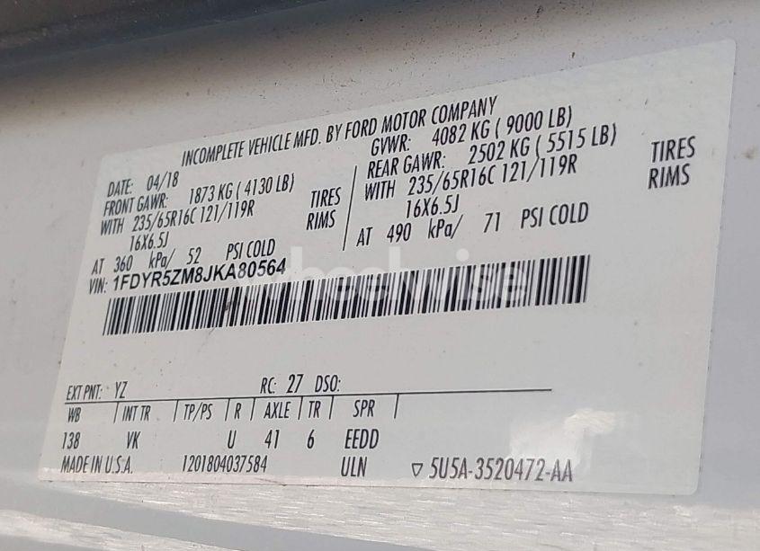 Photo 9 of 2018 Ford Transit-250 CAB (VIN 1FDYR5ZM8JKA80564)