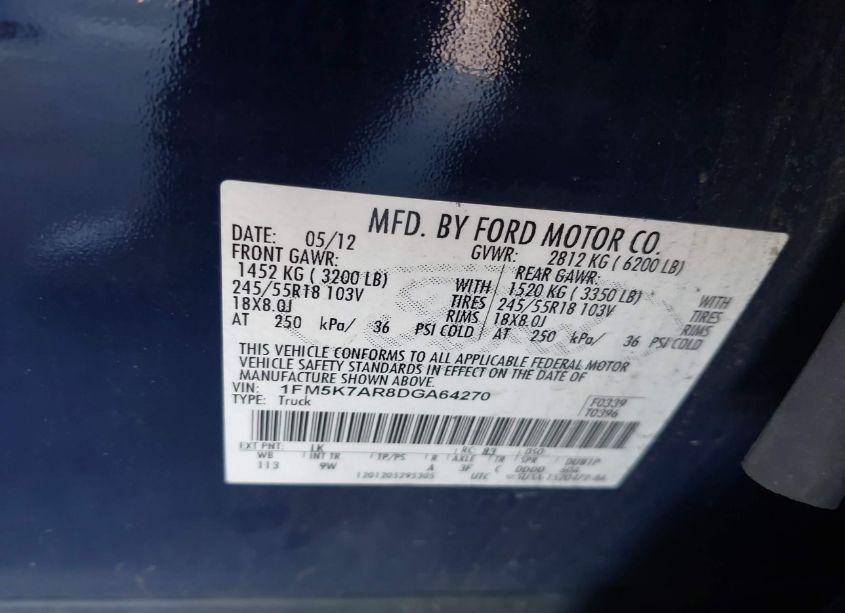 Photo 9 of 2013 Ford Police INTERCEPTOR (VIN 1FM5K7AR8DGA64270)