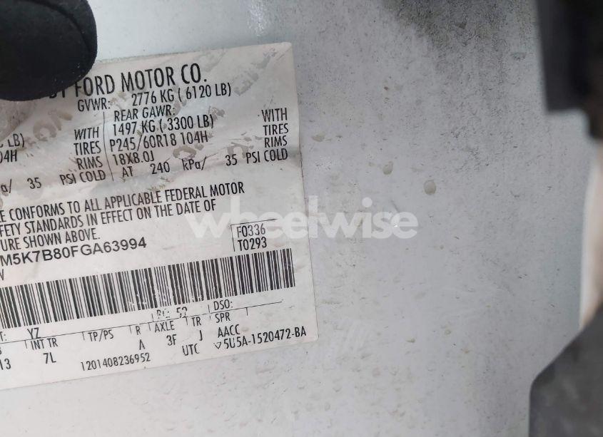 Photo 9 of 2015 Ford Explorer (VIN 1FM5K7B80FGA63994)