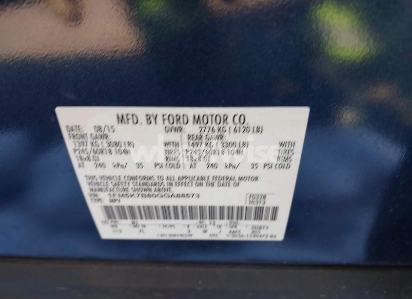 Photo 9 of 2016 Ford Explorer (VIN 1FM5K7B80GGA88573)