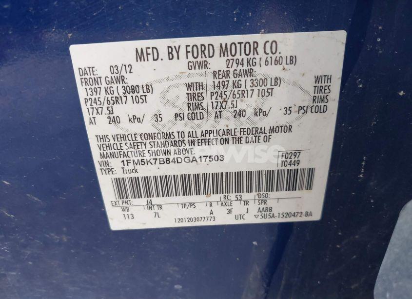 Photo 9 of 2013 Ford Explorer (VIN 1FM5K7B84DGA17503)