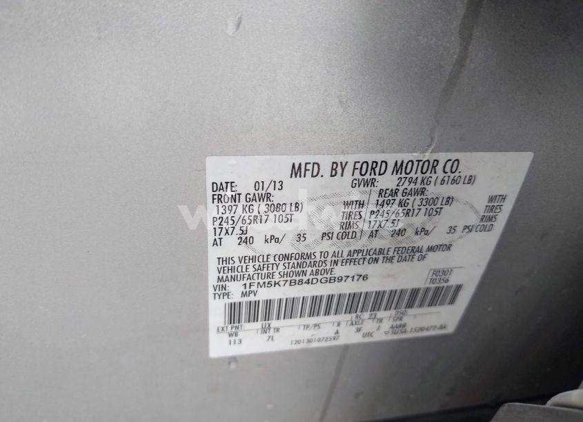 Photo 9 of 2013 Ford Explorer (VIN 1FM5K7B84DGB97176)